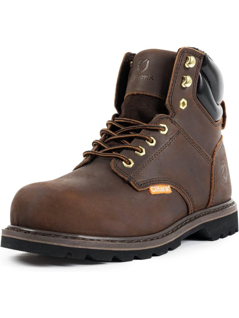 Waterproof Steel Toe Work Boots for Men - 6" Slip-On, Non-Slip, Lightweight